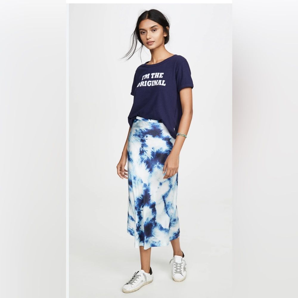 Lioness Silk Tie Dye Midi Skirt Size L